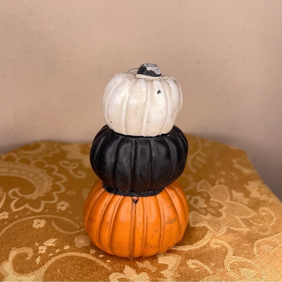CERAMIC PUMPKIN JACKOLANTERN FIGURINE HALLOWEEN BOO GOTH HOME DECOR - Picture 3 of 7